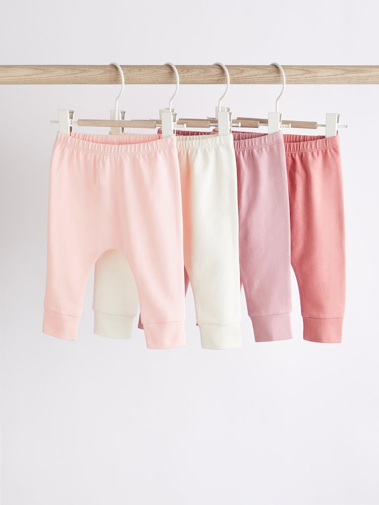 Pink Baby Leggings 4 Pack (0mths-2yrs) - Image 1 of 5