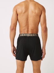 Signature Black Metallic Spot Waistband 4 pack Boxers - Image 2 of 10