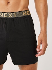 Signature Black Metallic Spot Waistband 4 pack Boxers - Image 3 of 10