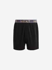 Signature Black Metallic Spot Waistband 4 pack Boxers - Image 6 of 10