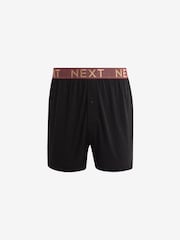 Signature Black Metallic Spot Waistband 4 pack Boxers - Image 7 of 10