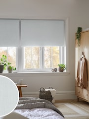 Mid Grey Ready Made Textured Roller Blackout Blind - Image 1 of 1