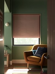 Blush Pink Ready Made Textured Roller Blackout Blind - Image 2 of 6