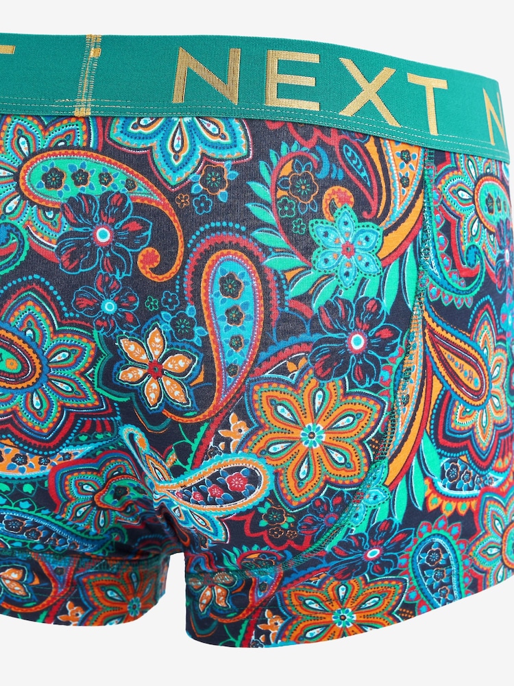 Red / Blue Rich Paisley 4 pack Hipsters - Image 5 of 8