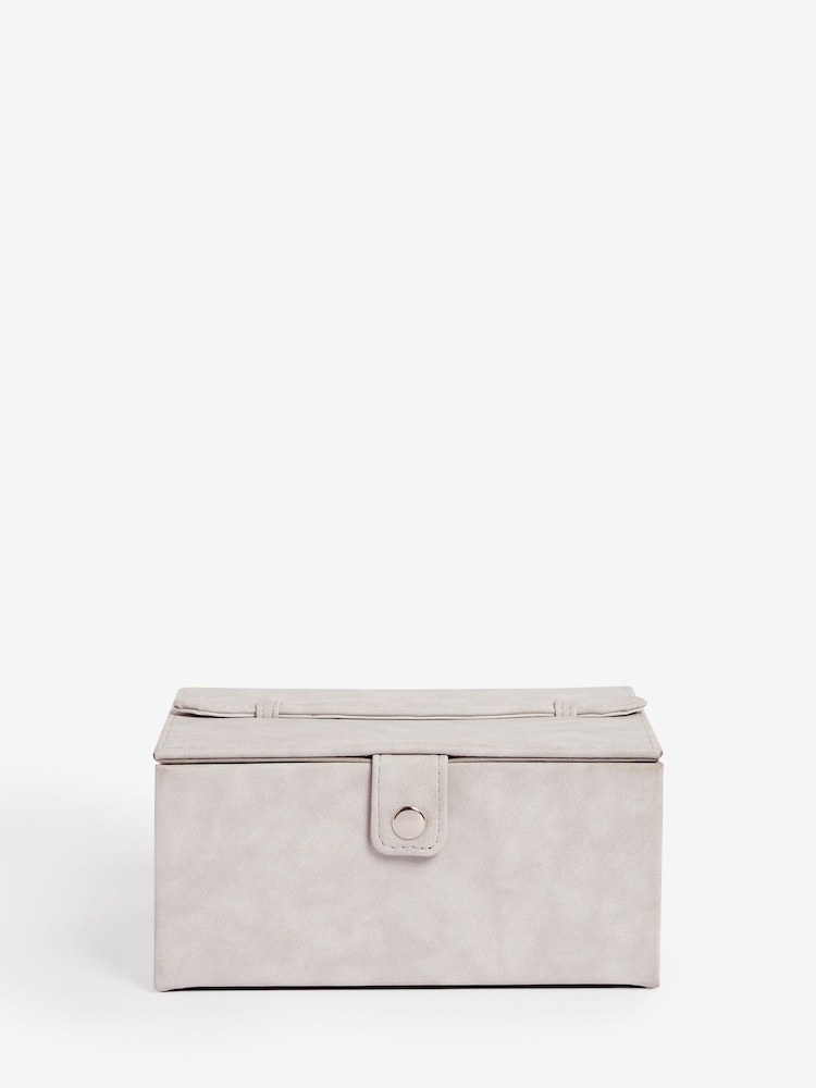 Grey Faux Leather Jewellery Box - Image 5 of 5