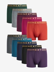 Rich Colour 10 pack A-Front Boxers - Image 1 of 4