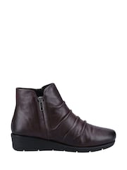 Fleet & Foster Red Plockton Ankle Boots - Image 1 of 1