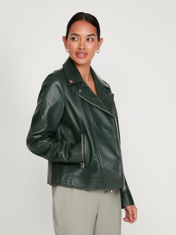 M&Co Green Leather Jacket - Image 2 of 5