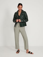 M&Co Green Leather Jacket - Image 3 of 5