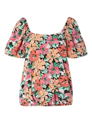M&Co Black Bright Floral Top - Image 6 of 6
