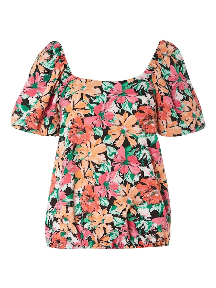 M&Co Black Bright Floral Top - Image 6 of 6