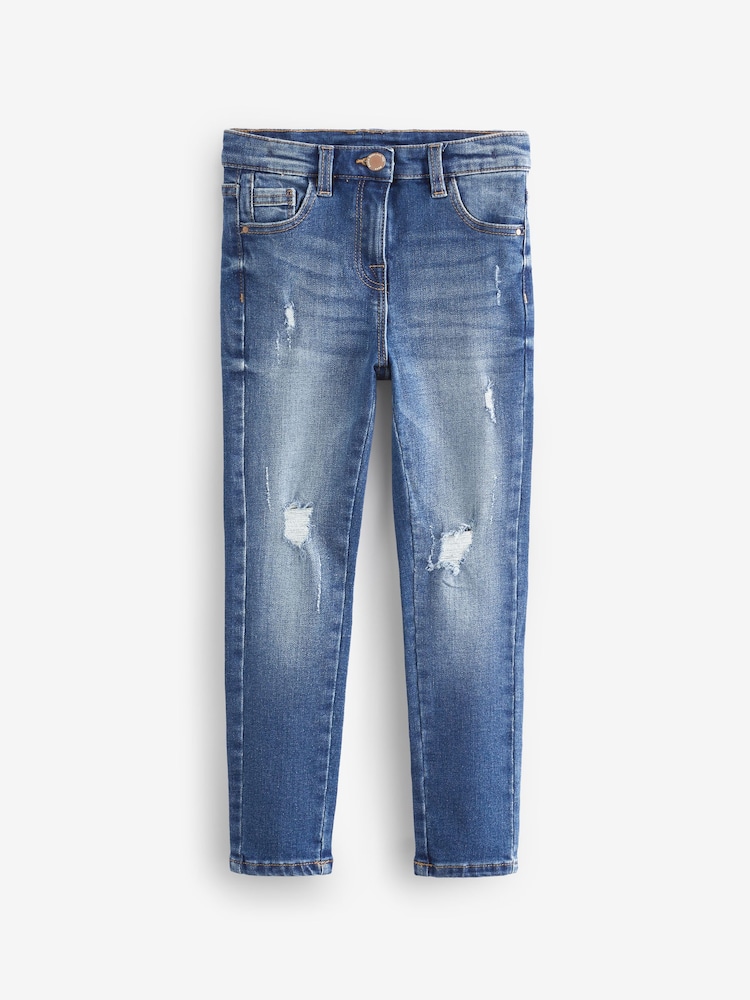 Zerschlissene Optik, mittelblau - Skinny Jeans (3–16Jahre) - Bild 1 von 4