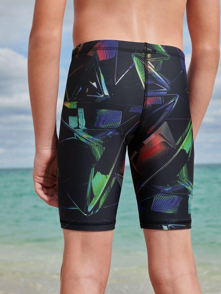 Black Prysm Longer Length Stretch Swim Shorts (3-16yrs) - Image 2 of 4