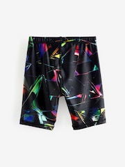 Black Prysm Longer Length Stretch Swim Shorts (3-16yrs) - Image 4 of 4