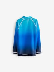 Blue Ombre Long Sleeve Sunsafe Rash Vest (1.5-16yrs) - Image 6 of 6