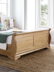 time4sleep Light Wooden Bordeaux Sleigh Bed Frame - Image 4 of 5