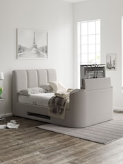 time4sleep Natural Copenhagen Shell Upholstered TV Bed - Image 1 of 3
