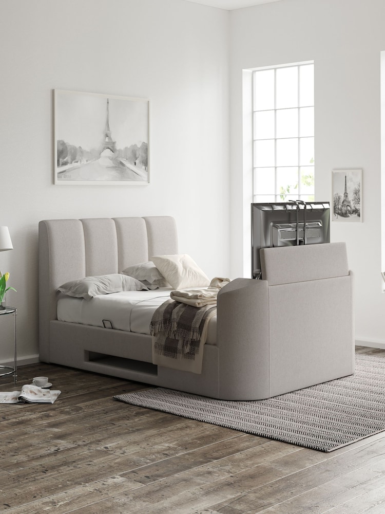 time4sleep Natural Copenhagen Shell Upholstered TV Bed - Image 1 of 3