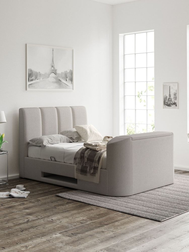 time4sleep Natural Copenhagen Shell Upholstered TV Bed - Image 2 of 3
