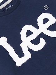 Lee Blue Boys Classic Wobbly 100% Cotton Long Sleeve T-Shirt - Image 3 of 5