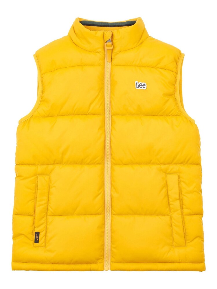 Lee Gold Graphic Logo Puffer Gilet - Image 1 of 4