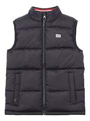 Lee Black Graphic Logo Puffer Gilet - Image 5 of 6