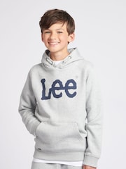 Lee Grey Boys Classic Fit Over Head Hoodie - Image 1 of 7