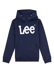 Lee Dark Blue Boys Classic Fit Over Head Hoodie - Image 1 of 3