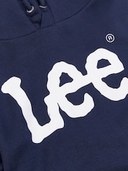 Lee Dark Blue Boys Classic Fit Over Head Hoodie - Image 3 of 3