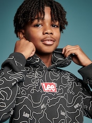 Lee Black Boys Pattern Hoodie - Image 2 of 7