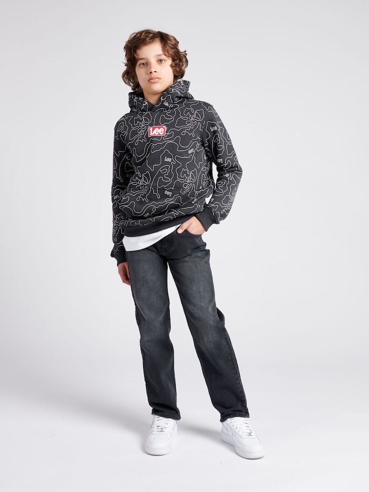 Lee Black Boys Pattern Hoodie - Image 4 of 7