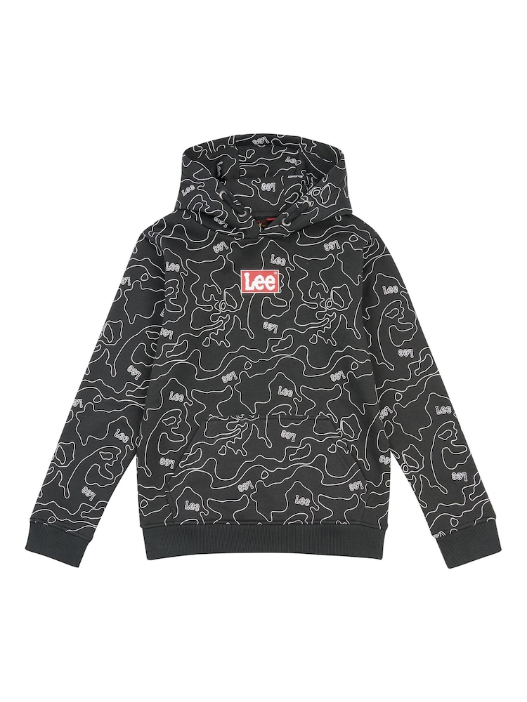 Lee Black Boys Pattern Hoodie - Image 5 of 7