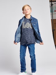 Lee Mid Blue Boys Luke Slim Fit Jeans - Image 5 of 9