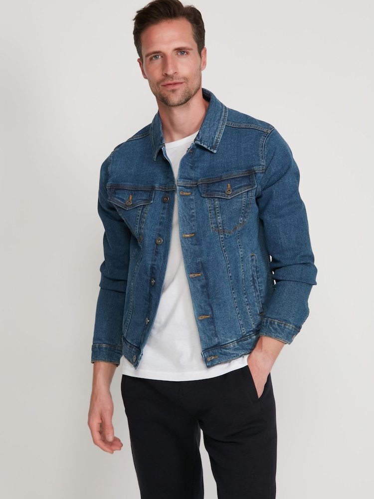 M&Co Blue Denim Jacket - Image 1 of 6 M&Co Blue Denim Jacket - Image 1 of 6