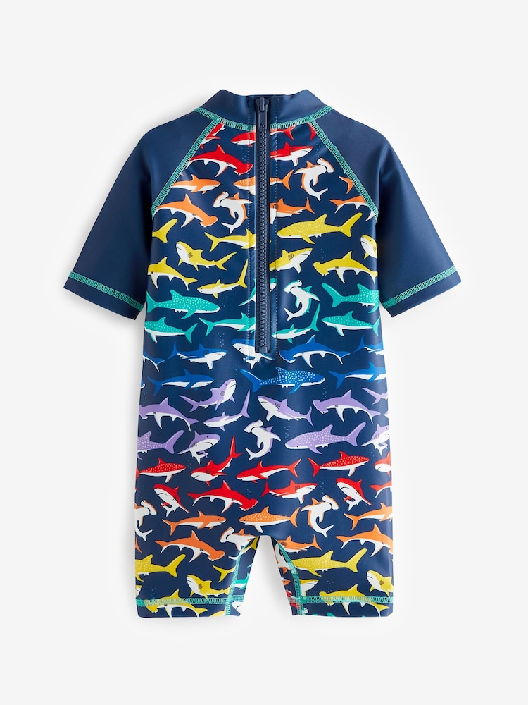 Multi Shark Sunsafe All-In-One Swimsuit (3mths-7yrs) - Image 2 of 2