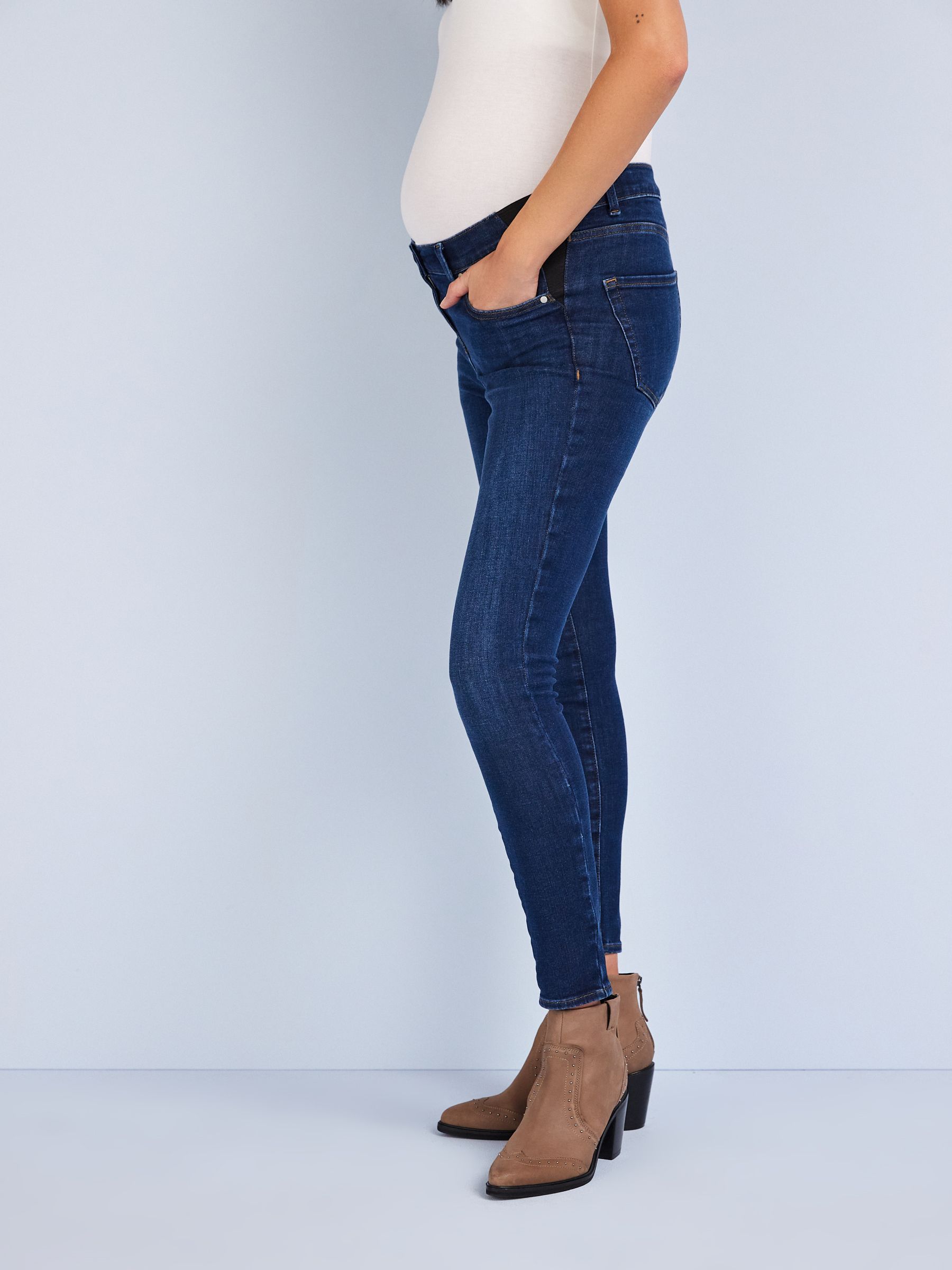 Buy Dark Wash Maternity Grow With You Skinny Jeans from Next Netherlands