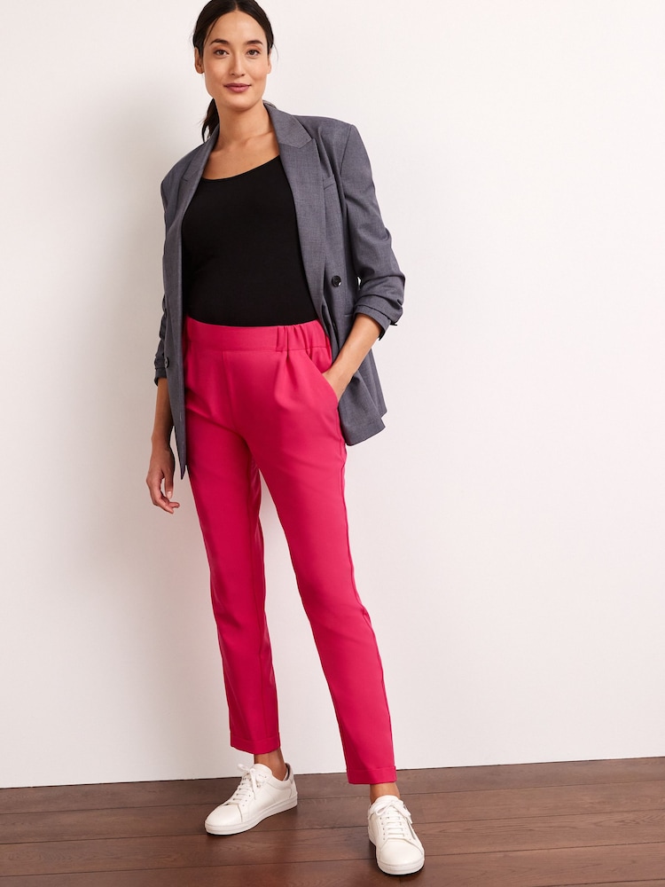 Pink Maternity Tapered Trousers - Image 1 of 5