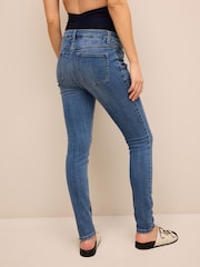 Mid Blue Wash Maternity Skinny Jeans - Image 4 of 7