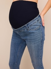 Mid Blue Wash Maternity Skinny Jeans - Image 5 of 7