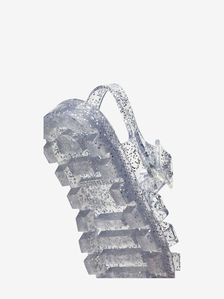 Silver Glitter Jelly Sandals - Image 4 of 4