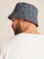 Pink Checkerboard/Navy Blue Texture Festival Reversible Bucket Hat - Image 4 of 10