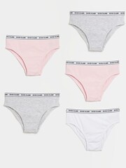 River Island Pink Mix Briefs 5 Pack - Image 1 of 2