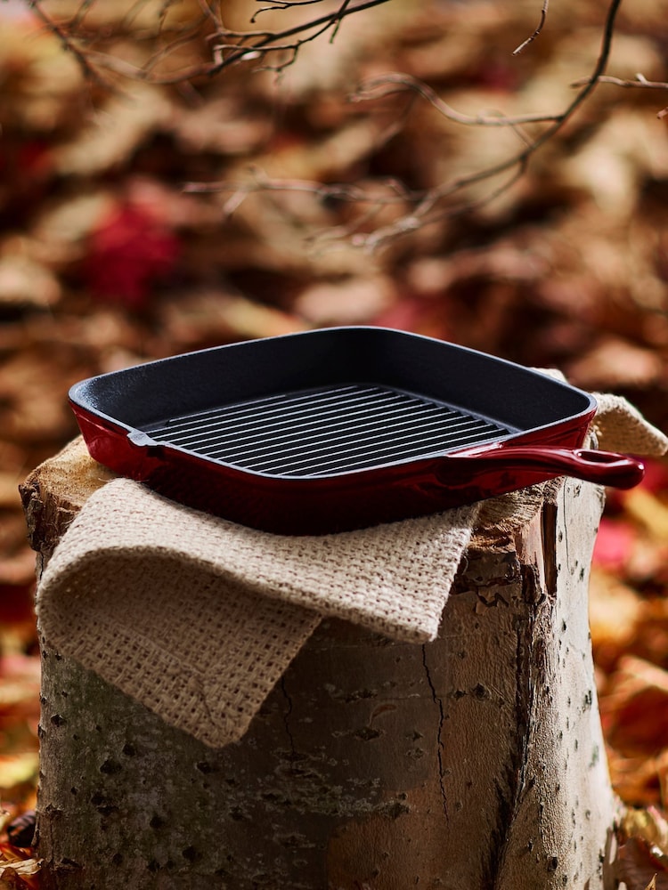 Tower Red 23cm Cast Iron Grill Pan - Image 1 of 4