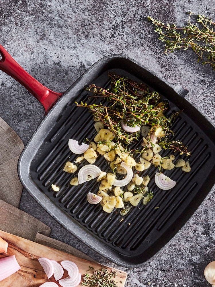 Tower Red 23cm Cast Iron Grill Pan - Image 2 of 4