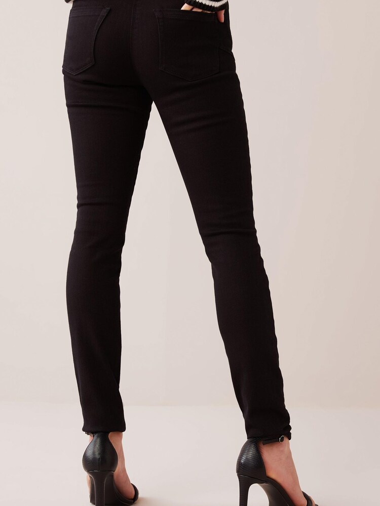 Schwarz - Lift, Slim & Shape Skinny-Jeans mit Knopfverschluss - Bild 2 von 5 Schwarz - Lift, Slim & Shape Skinny-Jeans mit Knopfverschluss - Bild 2 von 5