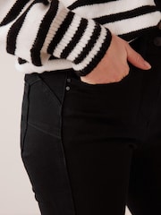 Black Single Button Lift, Slim & Shape Skinny Jeans - Image 4 of 5