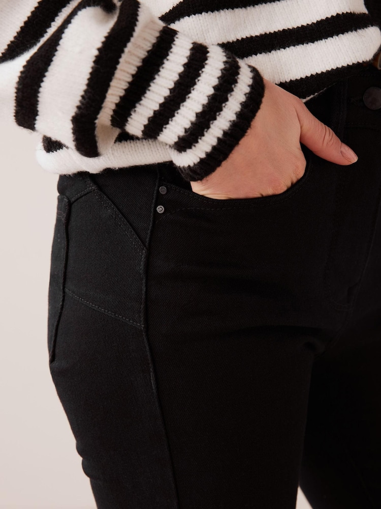 Noir - Jeans skinny liftée, slim et forme à simple bouton - Image 4 of 5