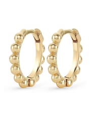 Beaverbrooks Yellow Gold Plated Ball Huggie Earrings - Image 1 of 4