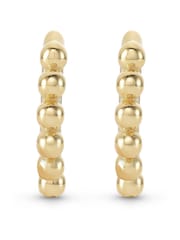 Beaverbrooks Yellow Gold Plated Ball Huggie Earrings - Image 2 of 4