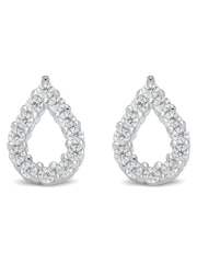 Beaverbrooks Sterling Silver Cubic Zirconia Pear Stud Earrings - Image 1 of 4